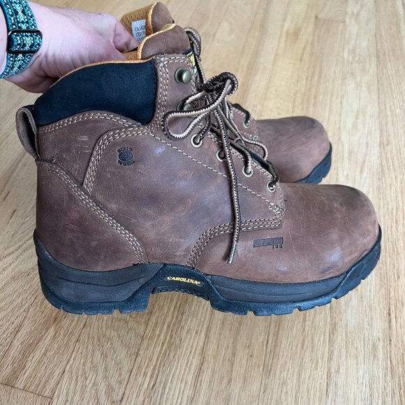 Carolina Women's Bruno 5" Full-Grain Leather Aluminum Toe Work Boots Size 10M - Picture 5 of 11